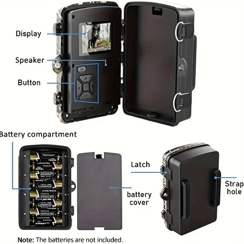 12 MP Trail Camera with Night Vision & 1080P