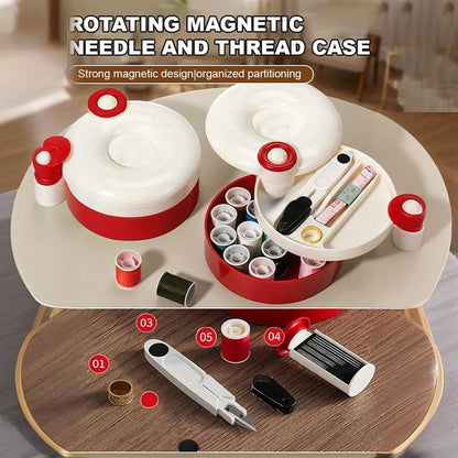 16-Color Sewing Kit with Magnetic Needle Holder