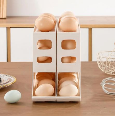 4-Tier Automatic Sliding Egg Holder (30 Eggs)
