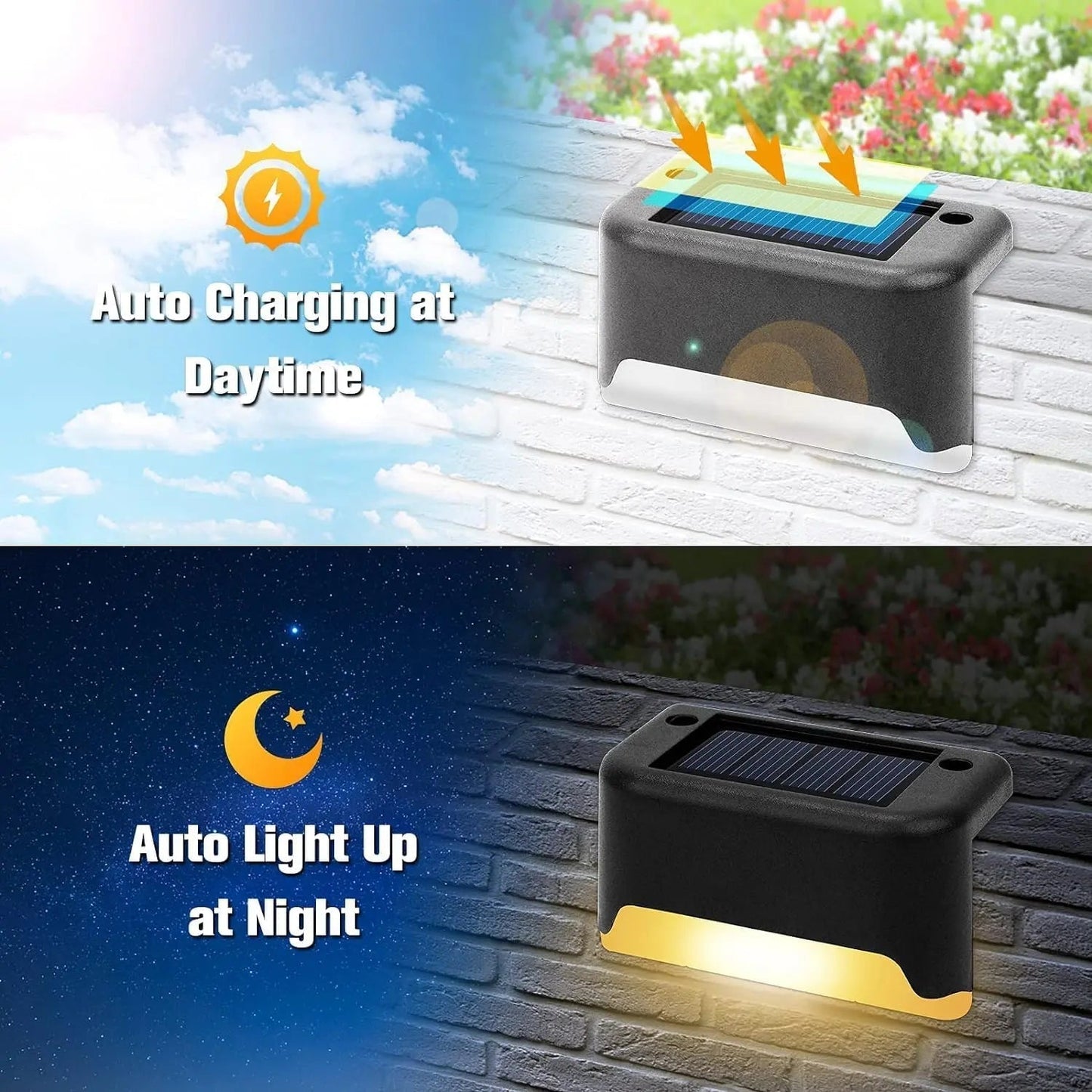 4-Piece Solar Patio Lights - Weatherproof Outdoor Set