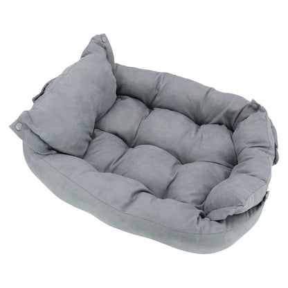 3-in-1 Pet Bed - Lounger, Mat, and Snuggle Cave