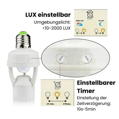 Smart Motion Sensor Light Adapter with Adjustable Timer