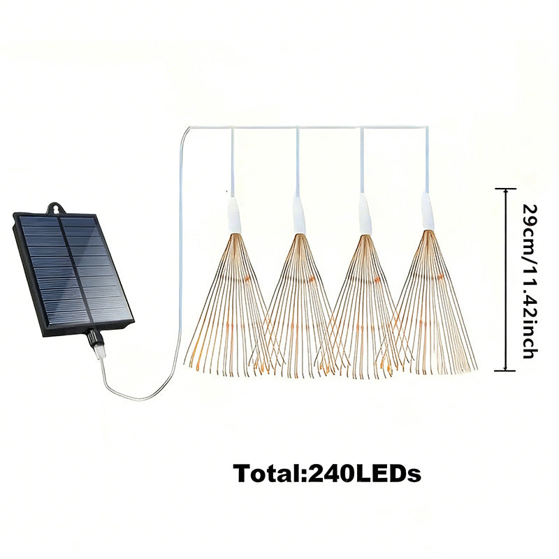 200 LED Solar String Lights - Firework Starburst