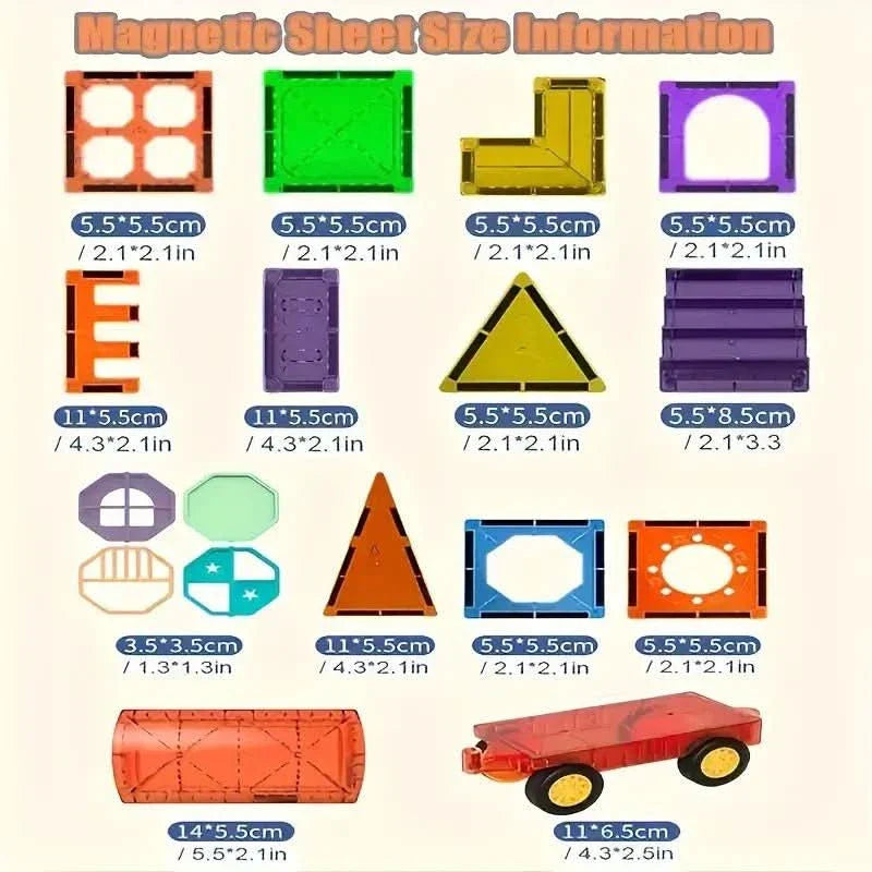 3D Magnetic Construction Set for Kids