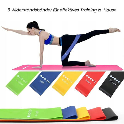 5-Piece Resistance Band Set for Home Workouts