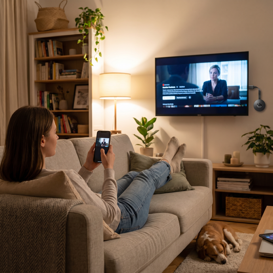 1080p Wireless HDMI Adapter – Stream Phone & Tablet to TV Without Wires - lifestyle
