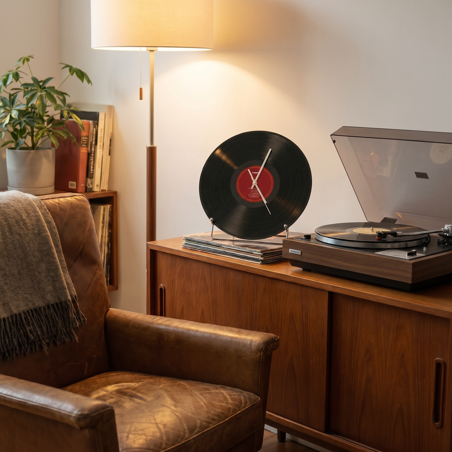 12-Inch Quiet Vinyl Wall Clock with Customizable Design - lifestyle