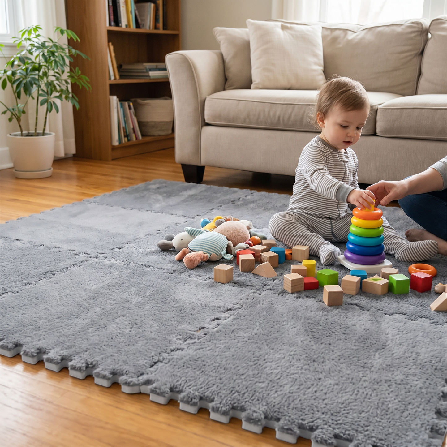12-Piece Interlocking Foam Floor Mat Set for Comfort & Style - lifestyle