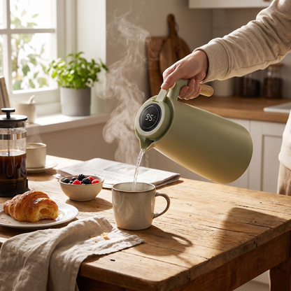 1L Insulated Flask with Digital Temperature Monitor - lifestyle