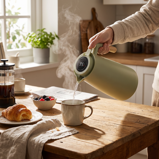 1L Insulated Flask with Digital Temperature Monitor - lifestyle