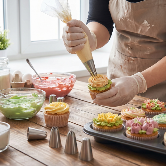 12-Piece Tulip Decorating Tip Set with Silicone Piping Bag and Adapter - lifestyle