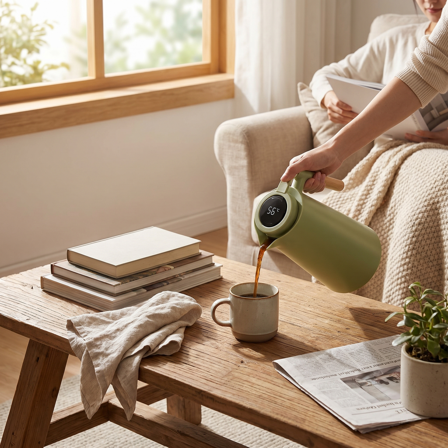 1L Insulated Flask – Maintains Temperature of Beverages for Hours - lifestyle