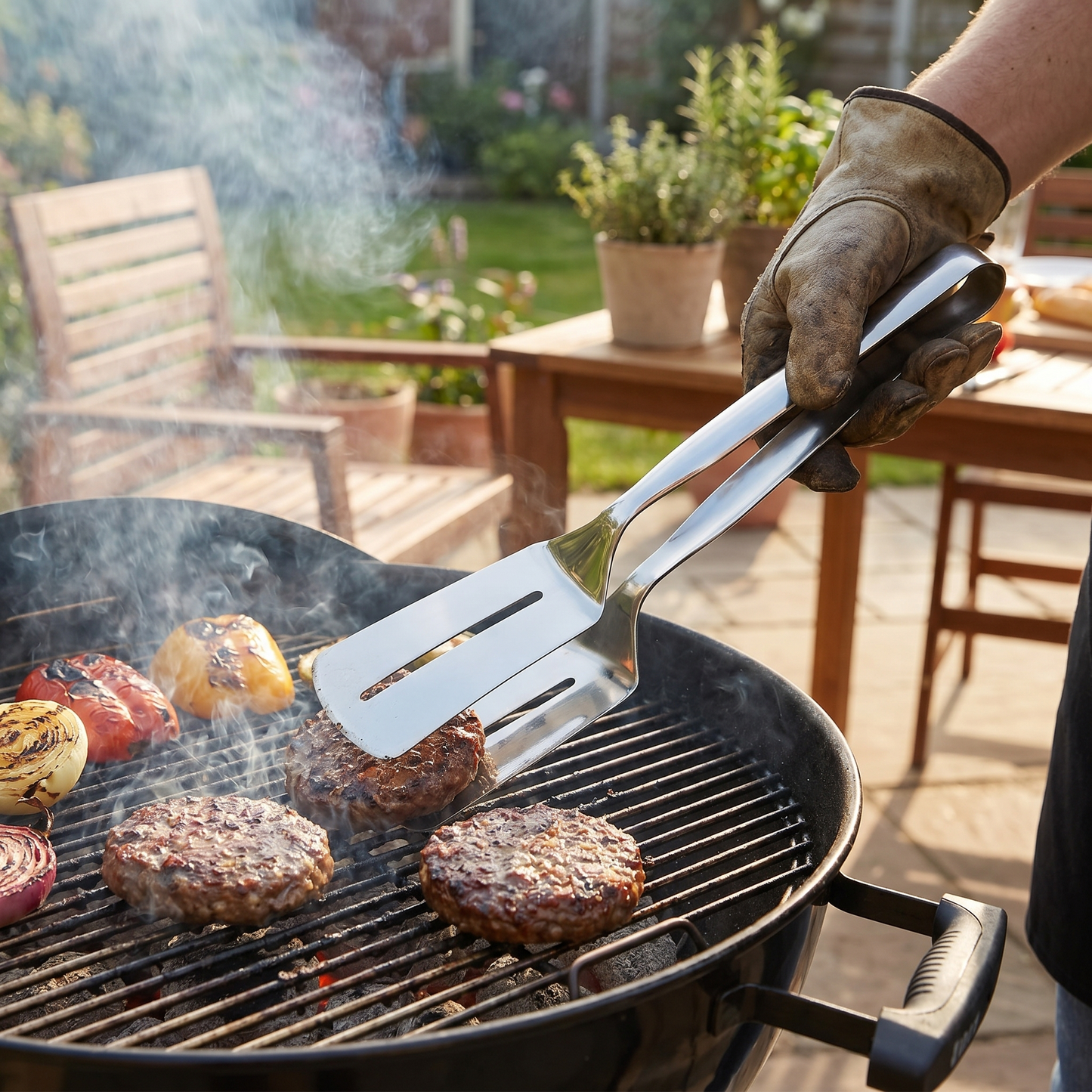 2-in-1 Kitchen Tool – Reversible Grabber in Stainless Steel - lifestyle