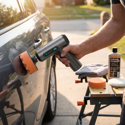 2000 RPM Cordless Polisher for Furniture and Automotive Use - lifestyle