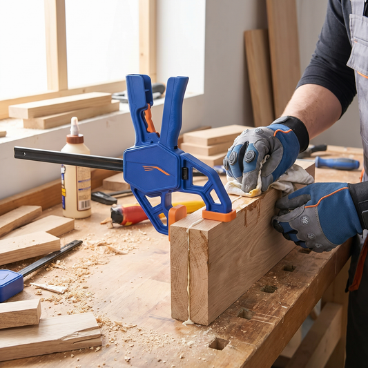 2-Piece F-Clamps Set | One-Hand Operation | Secure Grip for Clamping - lifestyle