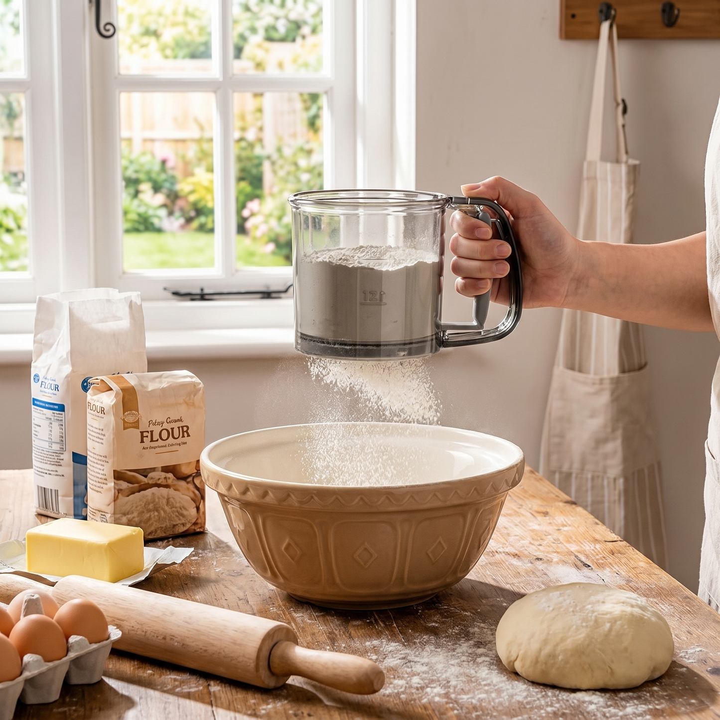250 ml Baking Sieve – Crank Handle Flour Sifter - lifestyle