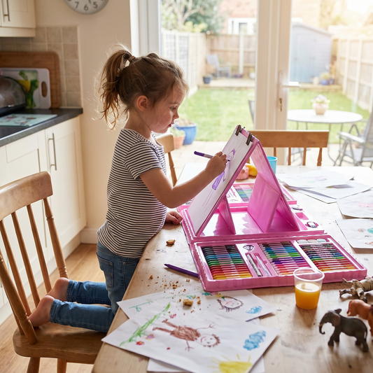 208-Piece Art Kit with Paint Box – Includes Colored Pencils, Markers, Watercolors - lifestyle