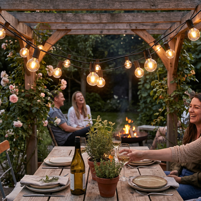 20m Solar-Powered LED String Lights for Outdoor Magic - lifestyle