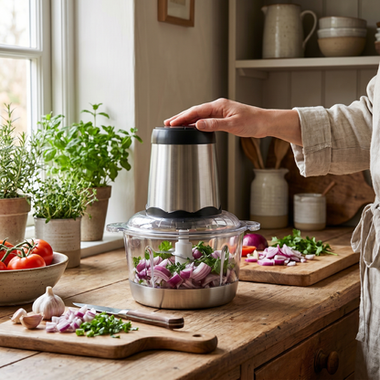 2L Meal Prep Chopper with 300W Motor and Precision Blades - lifestyle
