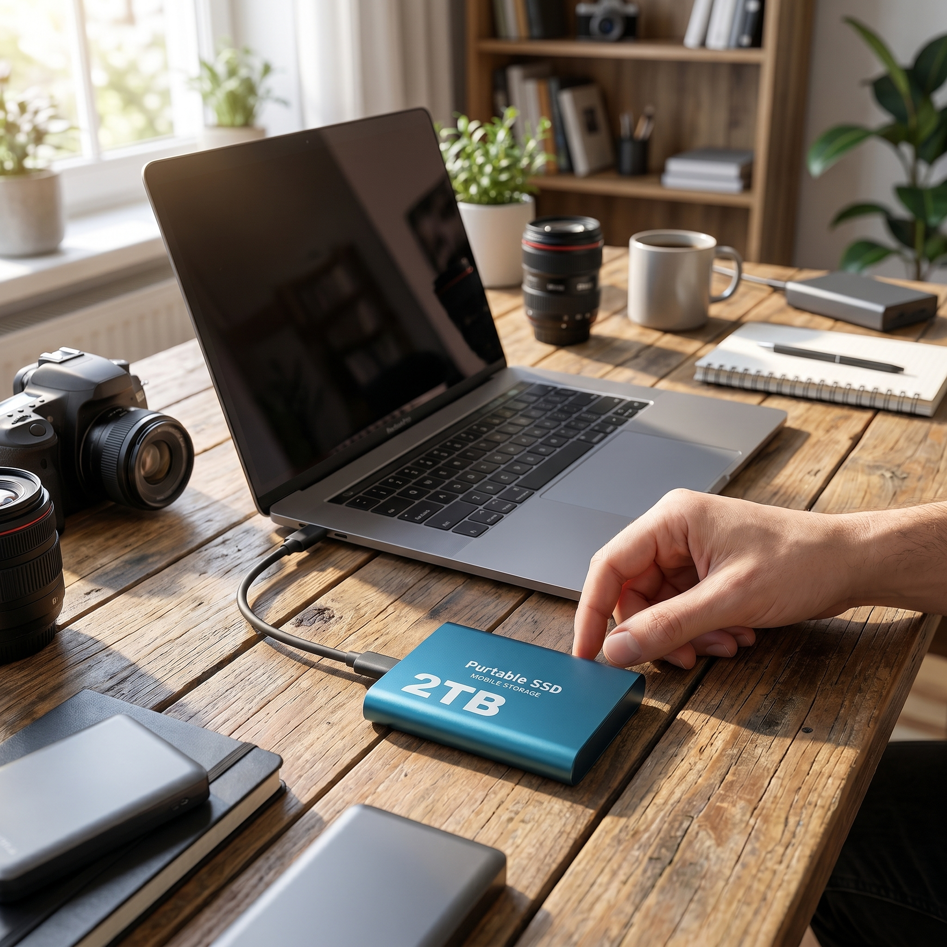 2TB External Solid State Drive – Compact and High-Speed for Any Device - lifestyle