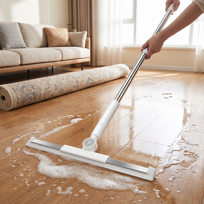 3-in-1 Silicone Floor Sweeper with Telescopic Handle and 180° Rotating Head - lifestyle