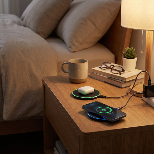 30W Rapid Wireless Charger with USB Type-C Connection - lifestyle