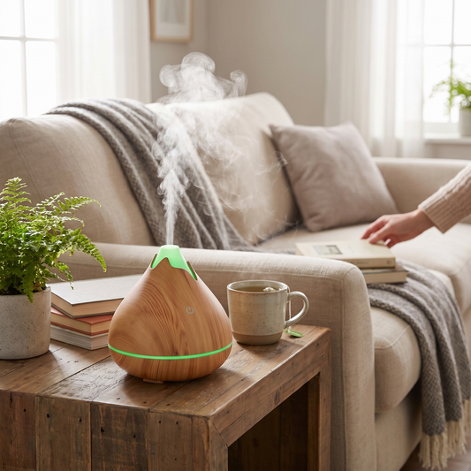 350ML Serenity Aromatherapy Diffuser with Remote and Color Lights - lifestyle