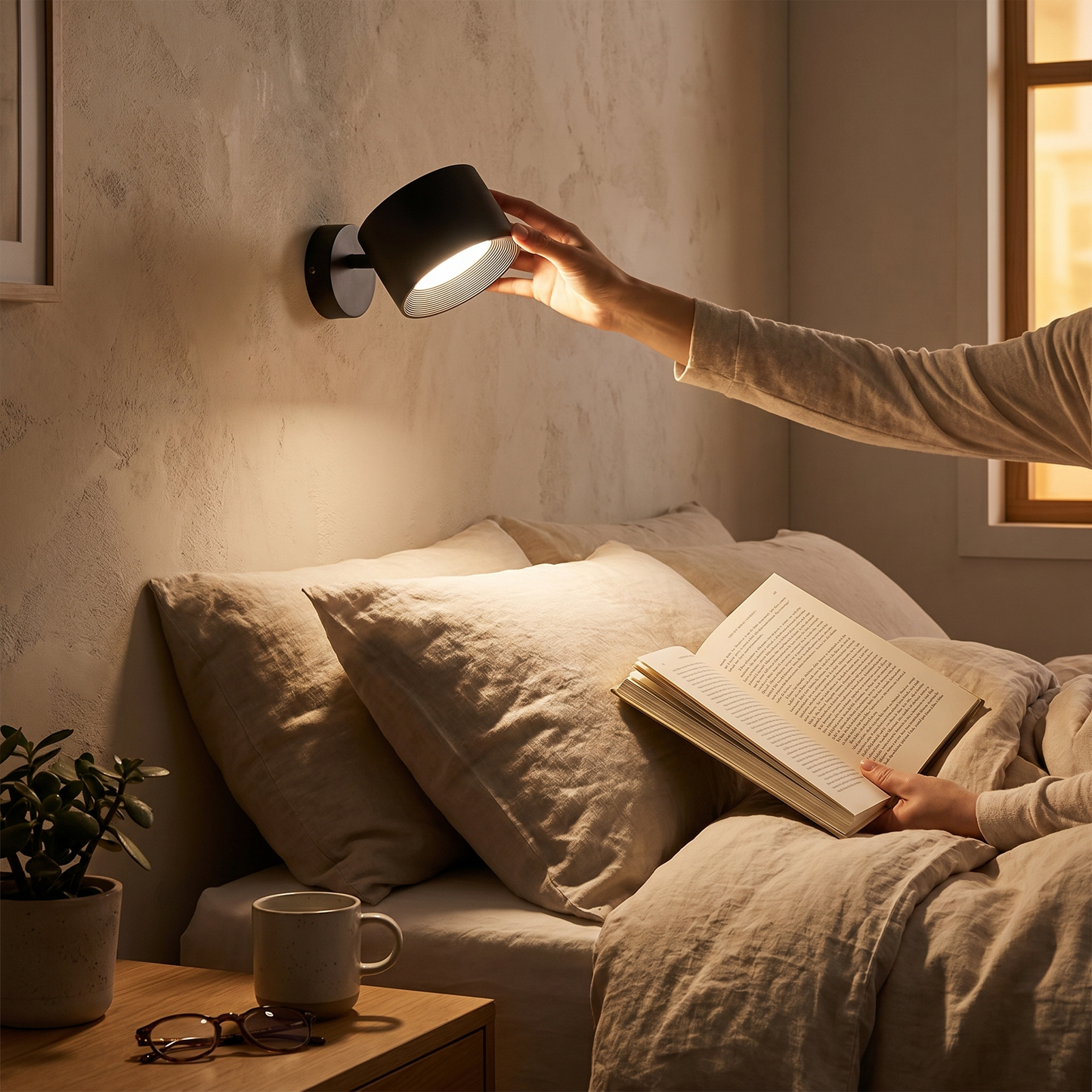 360° Swivel Rechargeable LED Wall Light – Touch Control, Wireless - lifestyle