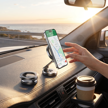 360° Rotating Magnetic Phone Mount for Cars - lifestyle