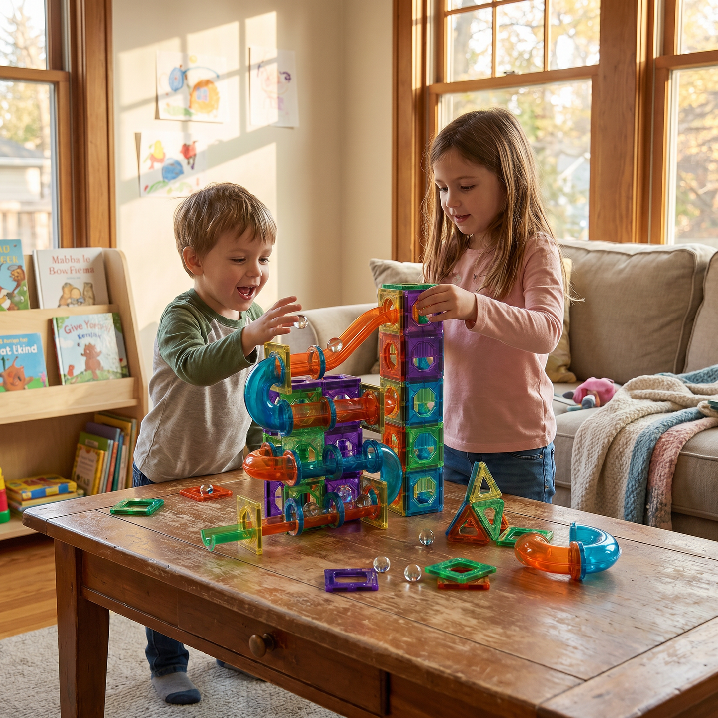 3D Magnetic Construction Set for Young Innovators - lifestyle
