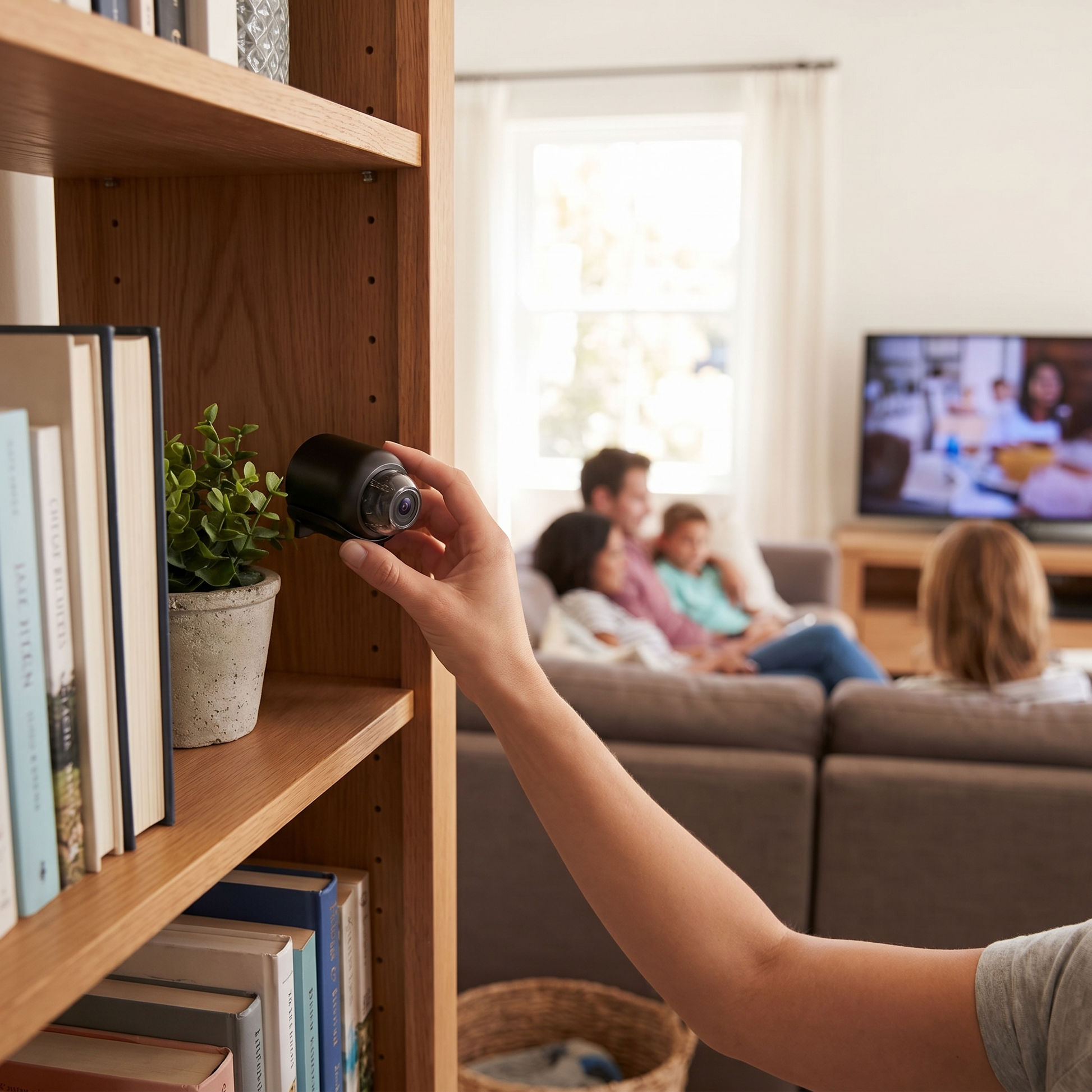 4K HD Mini Security Camera with Wide-Angle Lens and Storage Features - lifestyle