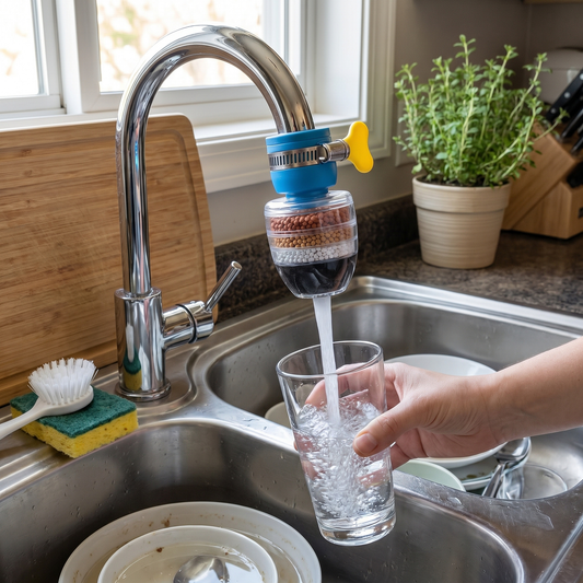 5-Layer Activated Carbon Water Filter for Chlorine and Limescale Removal - lifestyle