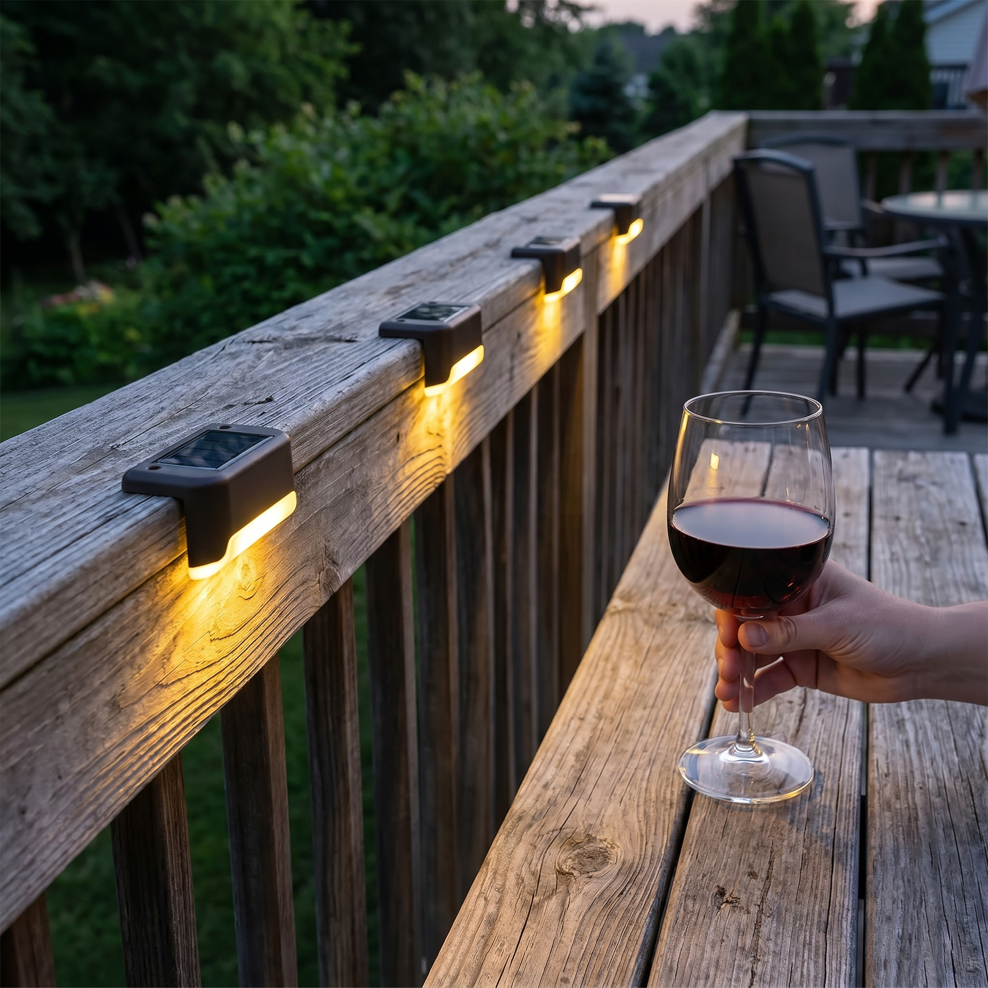 4-Piece Solar Patio Lighting Set – Durable Weatherproof Outdoor Lights - lifestyle