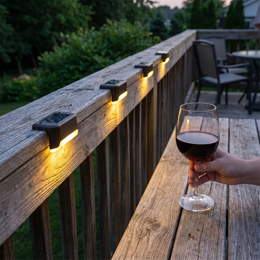 4-Piece Solar Patio Lighting Set – Durable Weatherproof Outdoor Lights - lifestyle