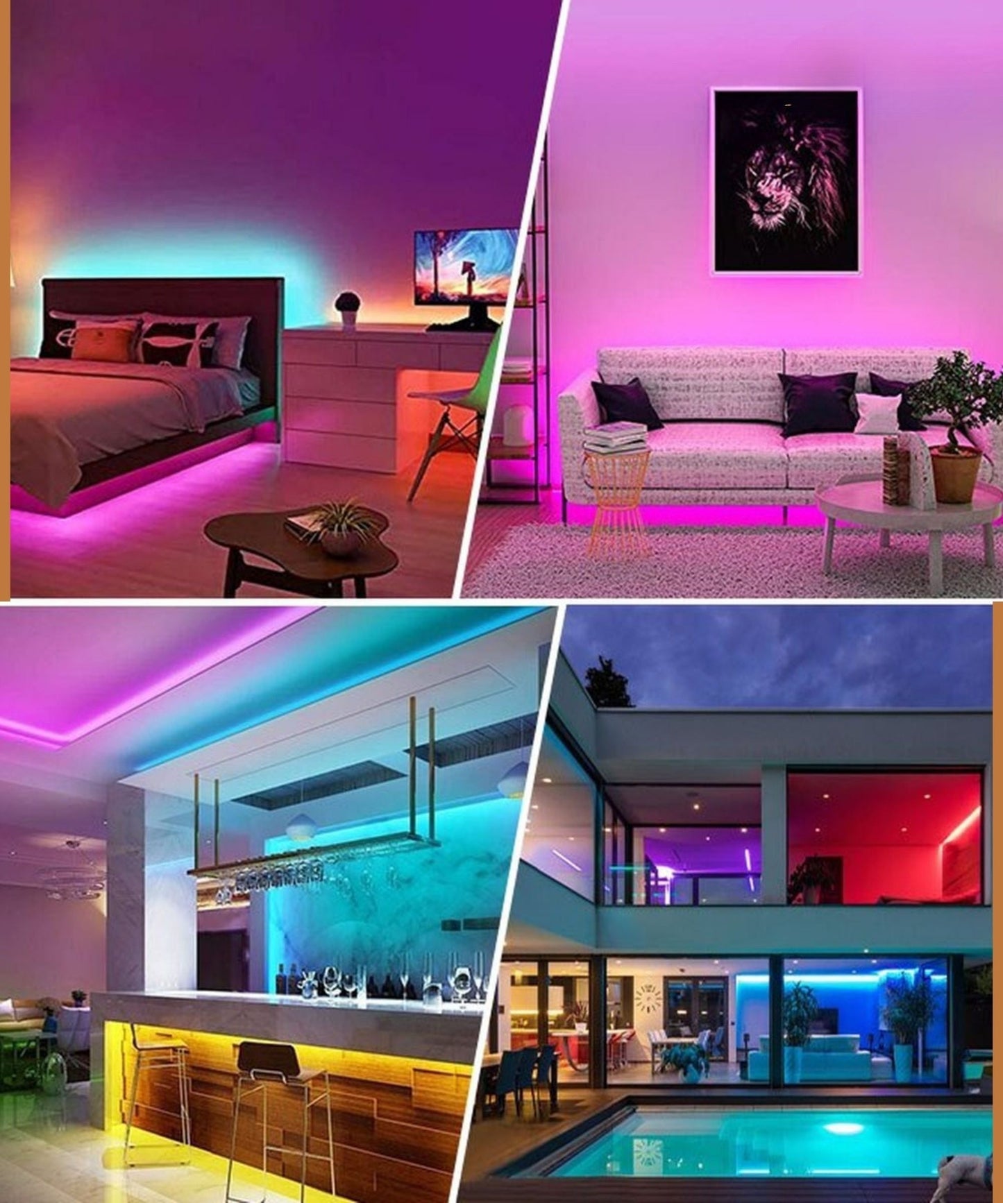 15m Smart LED Light Strip with App & Remote