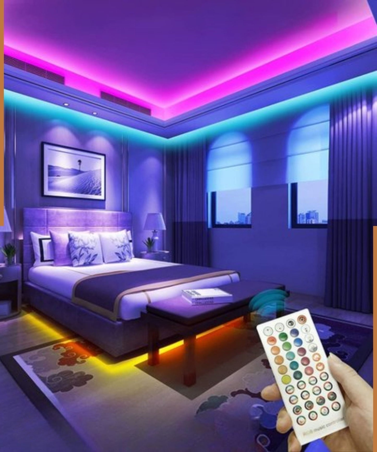 15m Smart LED Light Strip with App & Remote