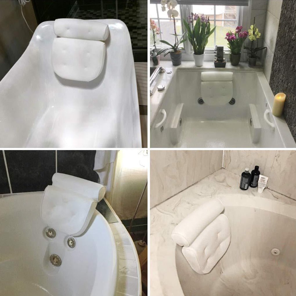 3D Mesh Bath Pillow - Ergonomic Neck Support