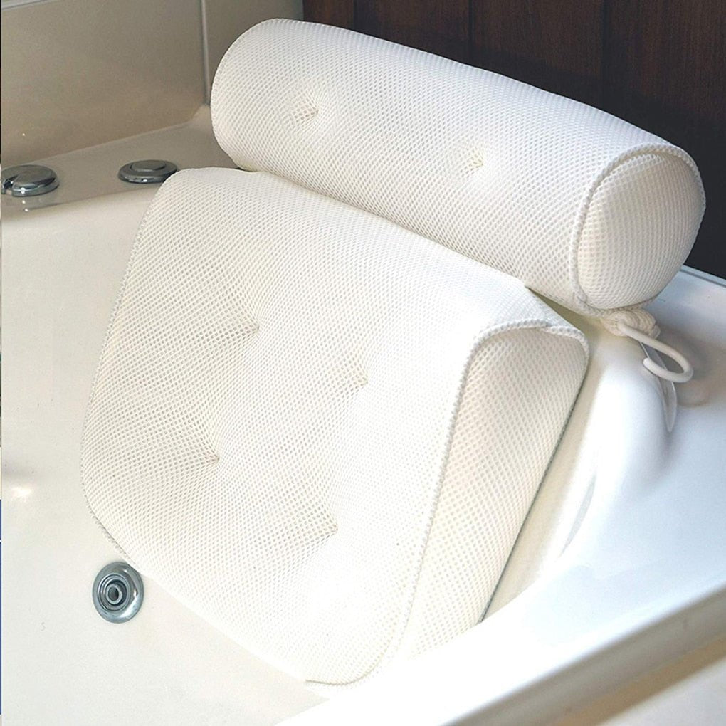 3D Mesh Bath Pillow - Ergonomic Neck Support