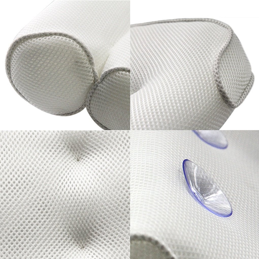 3D Mesh Bath Pillow - Ergonomic Neck Support
