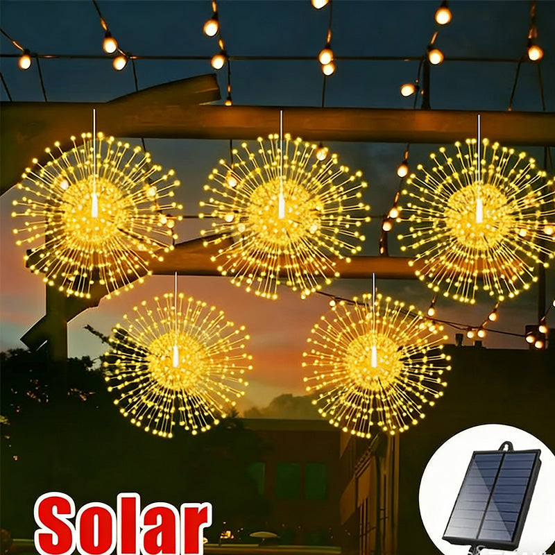 200 LED Solar String Lights - Firework Starburst