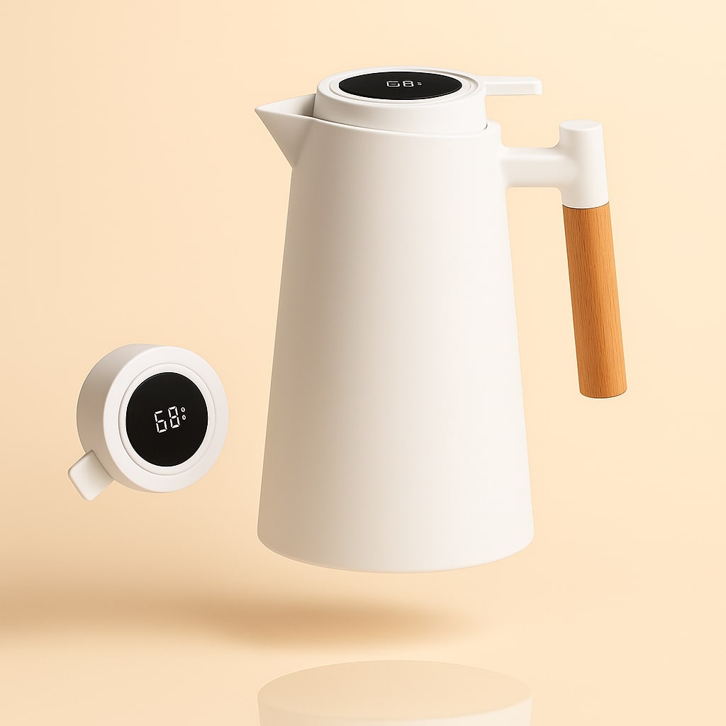 1L Insulated Flask with Digital Temperature Display
